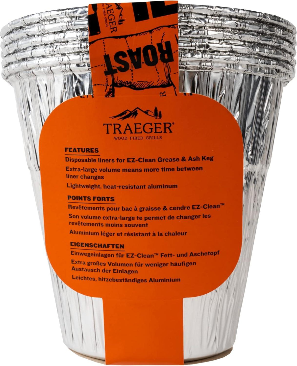 Traeger - Grease & Ash Keg Liner, Pack of 5 - BAC608