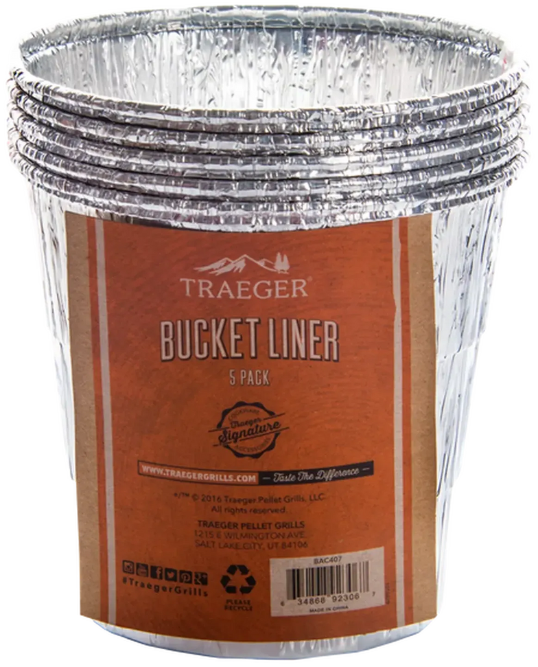 Traeger - Grease Bucket Liners, Pack of 5 - BAC572