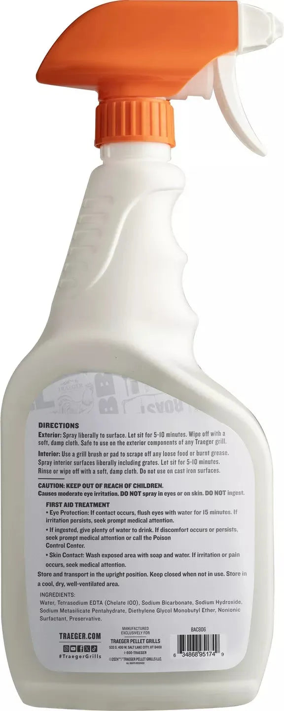 Traeger - Grill Foaming Degreaser Spray 24 Oz - BAC809