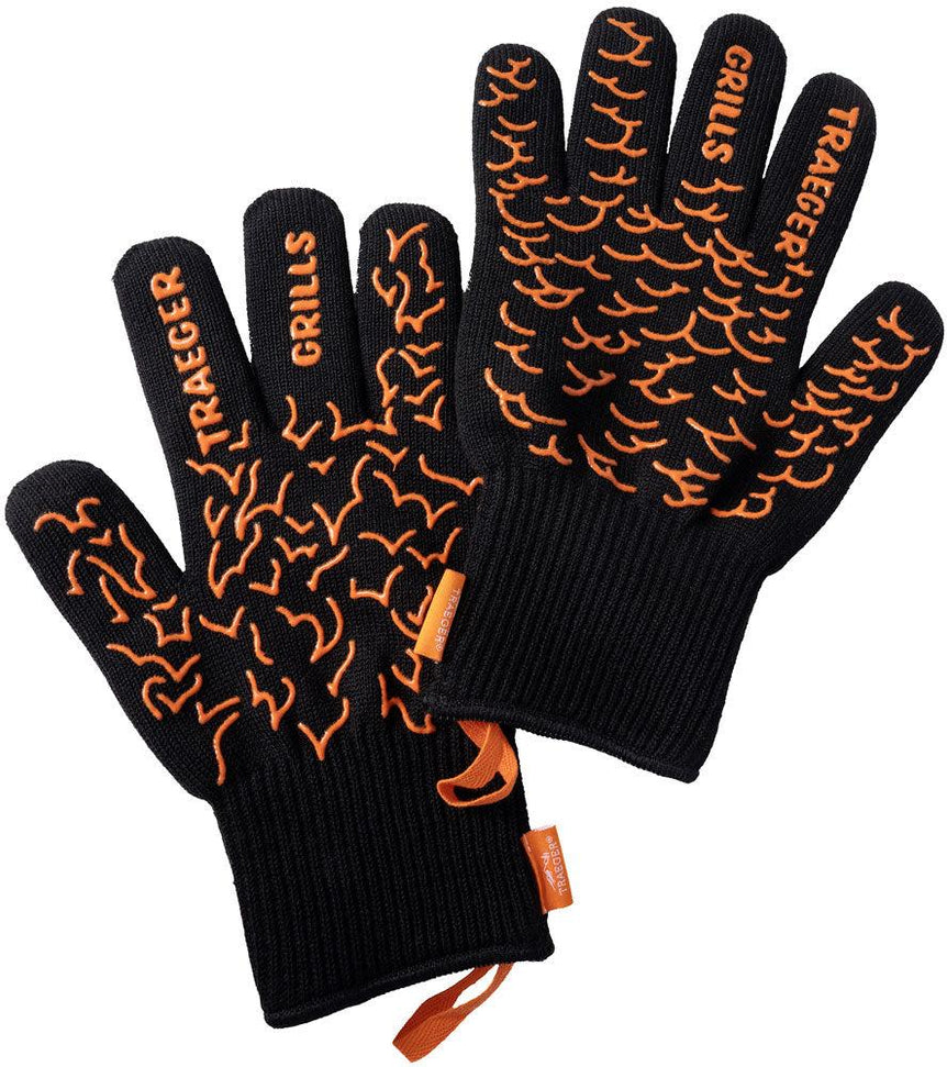 Traeger - Heat Resistant BBQ Grilling Mitts with Silicone Grip - BAC795