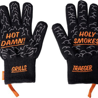 Traeger - Heat Resistant BBQ Grilling Mitts with Silicone Grip - BAC795