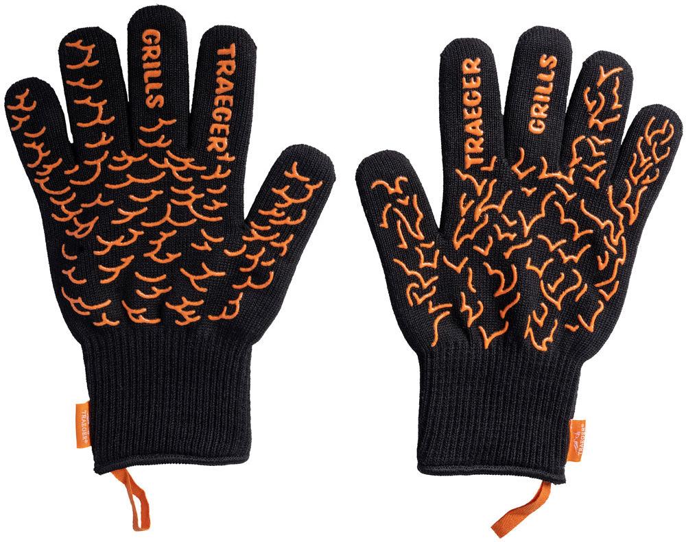 Traeger - Heat Resistant BBQ Grilling Mitts with Silicone Grip - BAC795