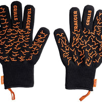 Traeger - Heat Resistant BBQ Grilling Mitts with Silicone Grip - BAC795