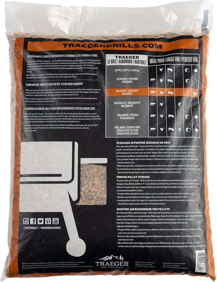 Traeger - Hickory Wood Pellets 9 kg - PEL342