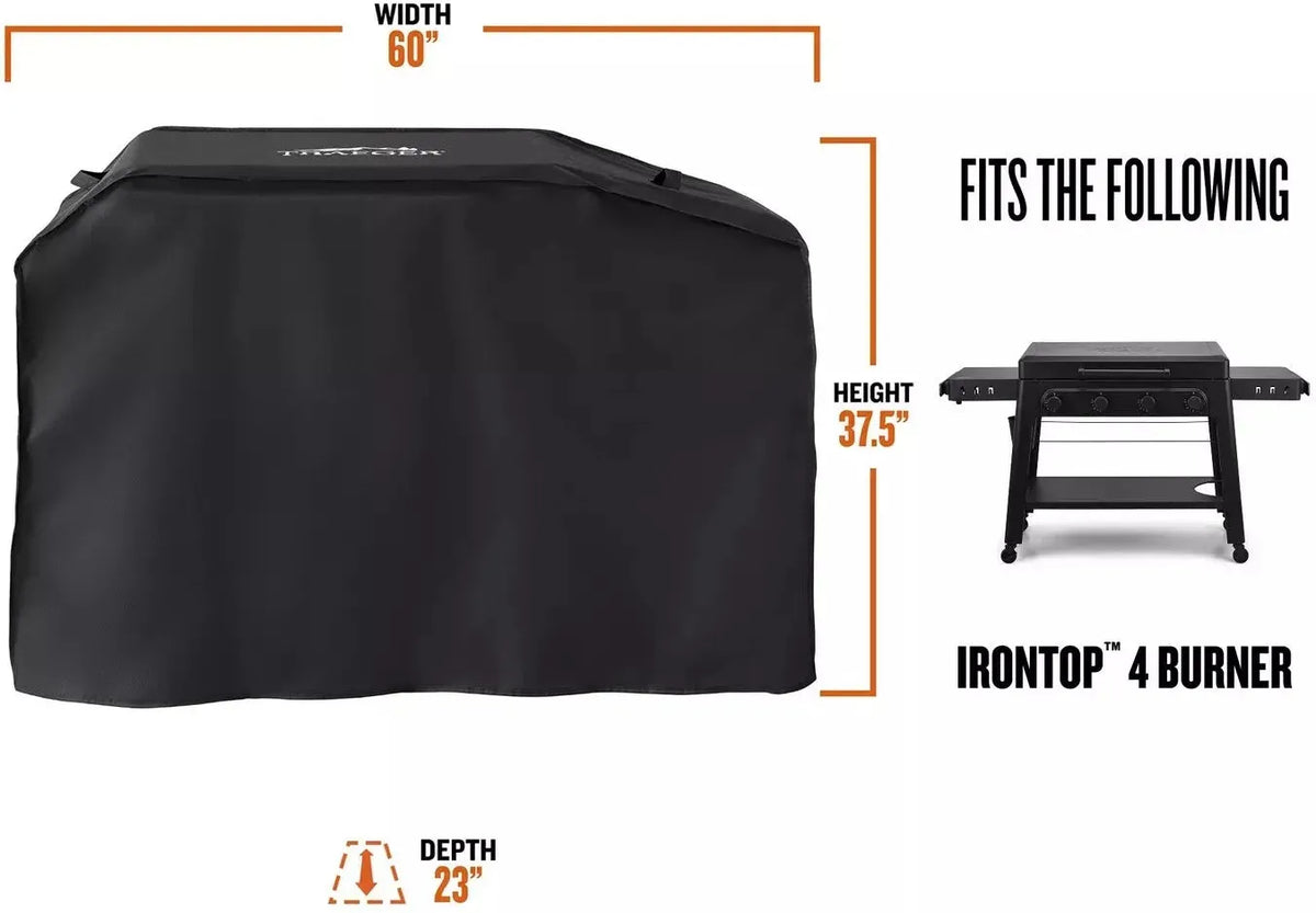 Traeger - Irontop 4-Burner Full-Length Grill Cover - BAC879P