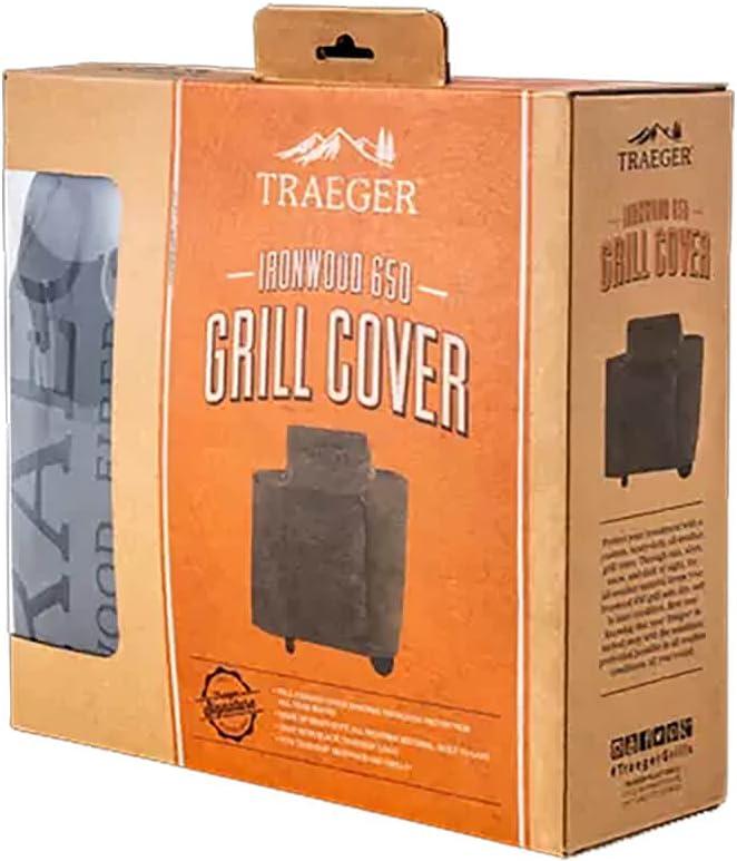 Traeger - Ironwood 650 Full-Length Gray Grill Cover - BAC560