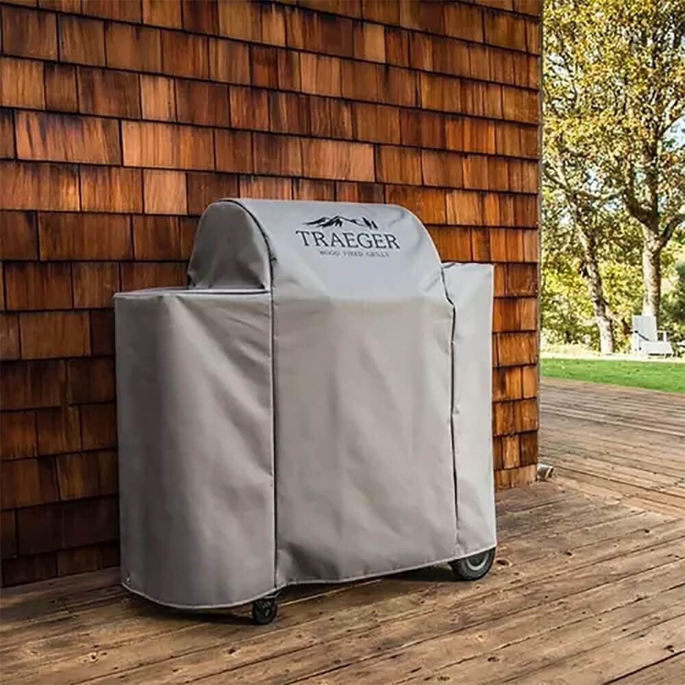 Traeger - Ironwood 650 Full-Length Gray Grill Cover - BAC560