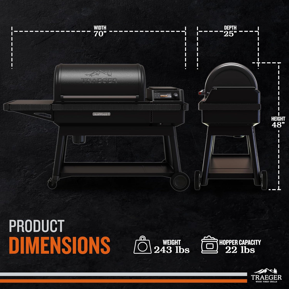 Traeger - Ironwood XL WiFi Pellet Grill and Smoker - TFB93RLGC