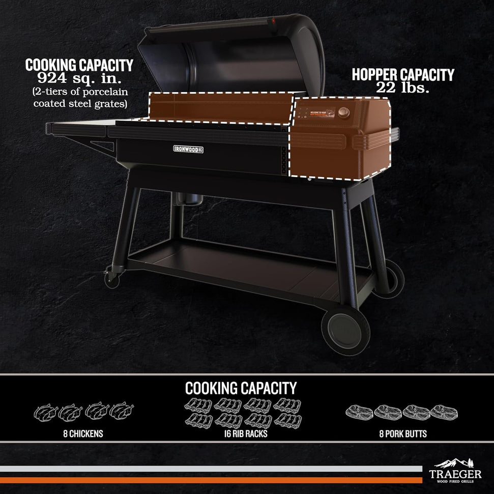Traeger - Ironwood XL WiFi Pellet Grill and Smoker - TFB93RLGC