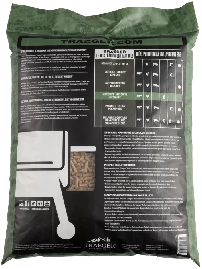 Traeger - Mesquite Brown BBQ Wood Pellets, 9 kg - PEL336