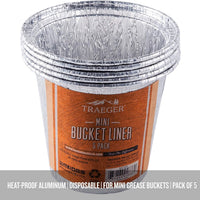 Traeger - Mini Bucket Liners, Pack of 5 - BAC459