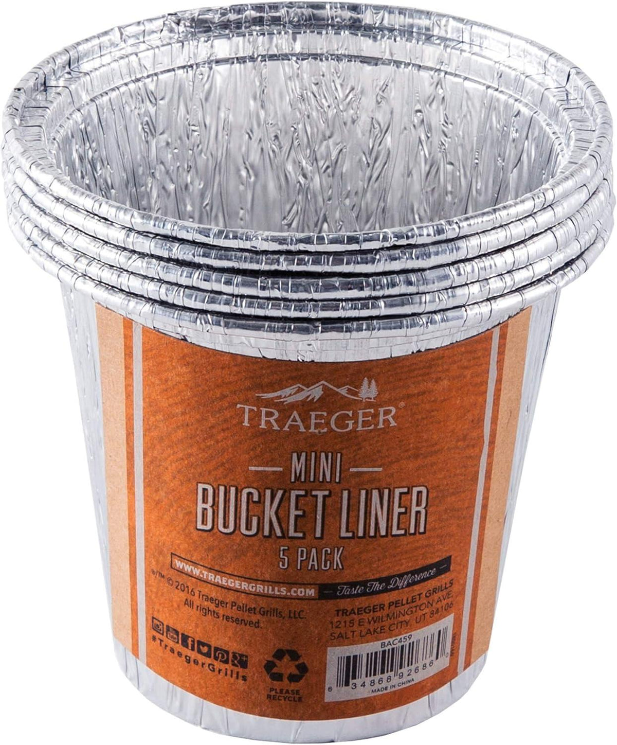 Traeger - Mini Bucket Liners, Pack of 5 - BAC459