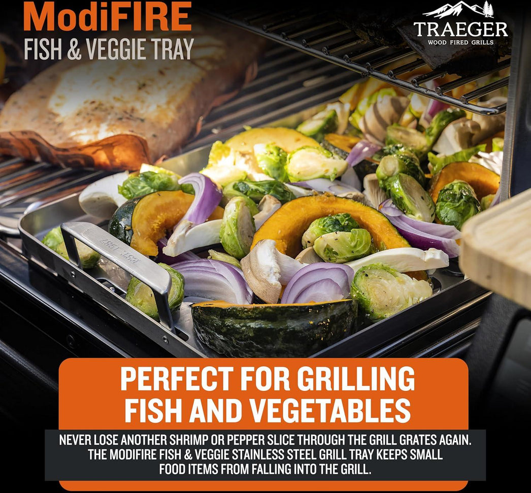 Traeger - ModiFIRE Fish & Veggie Stainless Steel Grill Tray - BAC610