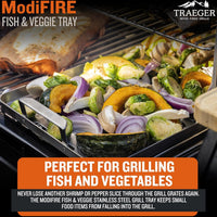 Traeger - ModiFIRE Fish & Veggie Stainless Steel Grill Tray - BAC610