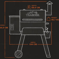 Traeger - Pro Series 22 Electric Wood Pellet Blue Grill and Smoker - TFB57PUBC