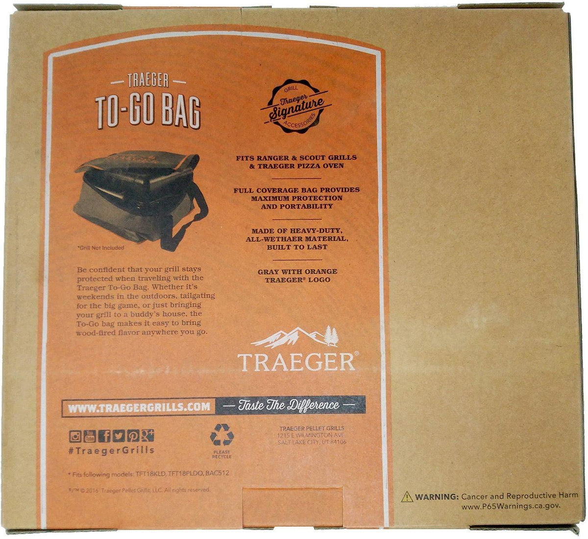 Traeger - TO-GO BAG - RANGER & SCOUT - BAC634