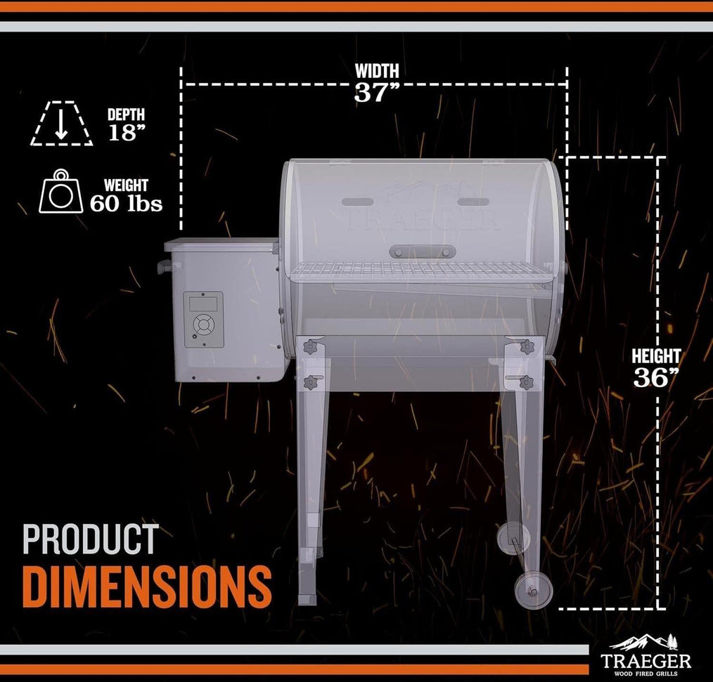 Traeger - Tailgater 20 Black Portable Electric Wood Pellet Grill and Smoker - TFB30KLF
