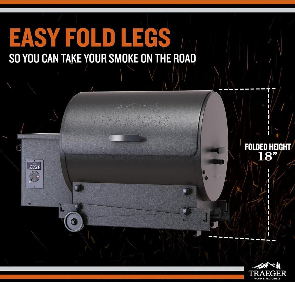 Traeger - Tailgater 20 Black Portable Electric Wood Pellet Grill and Smoker - TFB30KLF