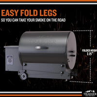 Traeger - Tailgater 20 Black Portable Electric Wood Pellet Grill and Smoker - TFB30KLF