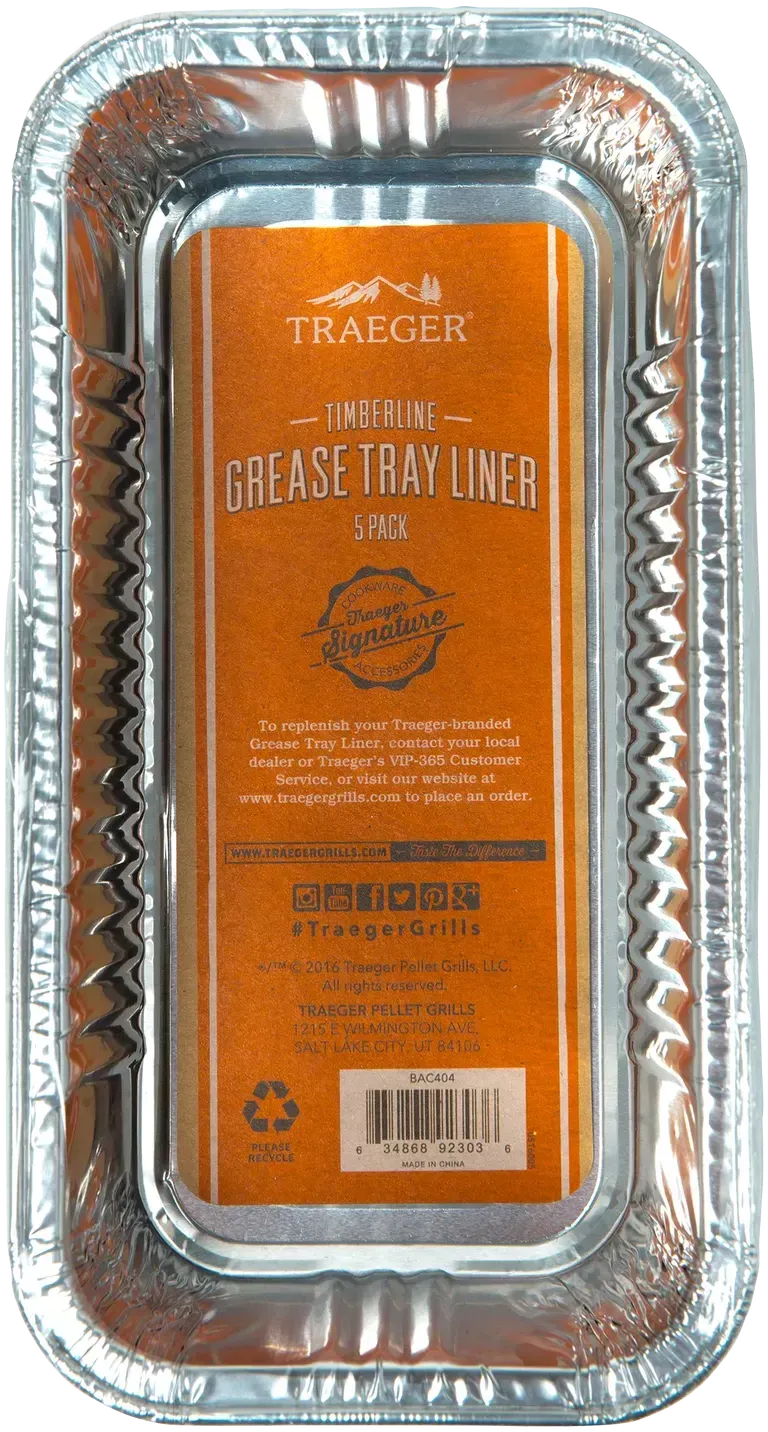 Traeger - Timberline Grease Pan Liner, Pack of 5 - BAC582