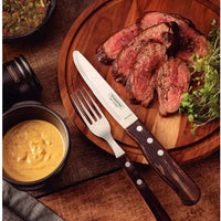Tramontina - Polywood 5" Round Point Steak Knife, Pack of 12 - 21115095