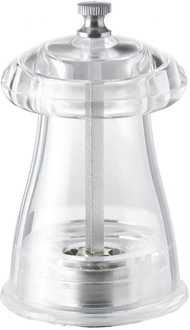 Tre Spade - 10 cm Acrylic Resin Crystal-Shaped Salt Mill, Pack of 4 - 43703