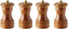Tre Spade - 10 cm Dark Italian Beech Wood Pepper Mill, Pack of 3 - 43665