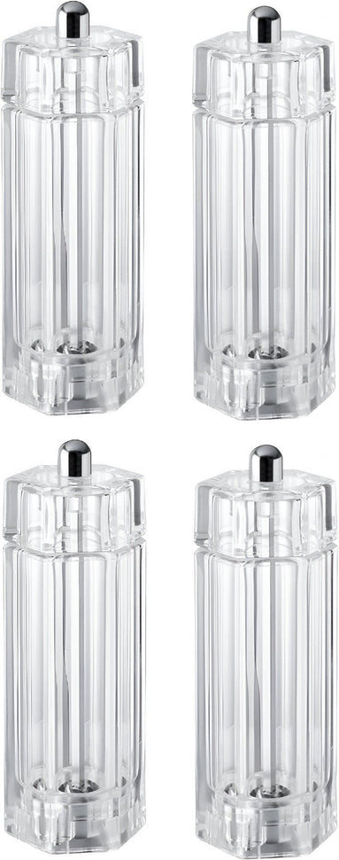 Tre Spade - 15 cm Acrylic Resin Diamond-Shaped Salt Mill, Pack of 3 - 43704