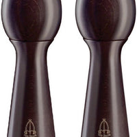 Tre Spade - 15-cm Bohème Dark Beech Wood Pepper Mill, Pack of 2 - 43694
