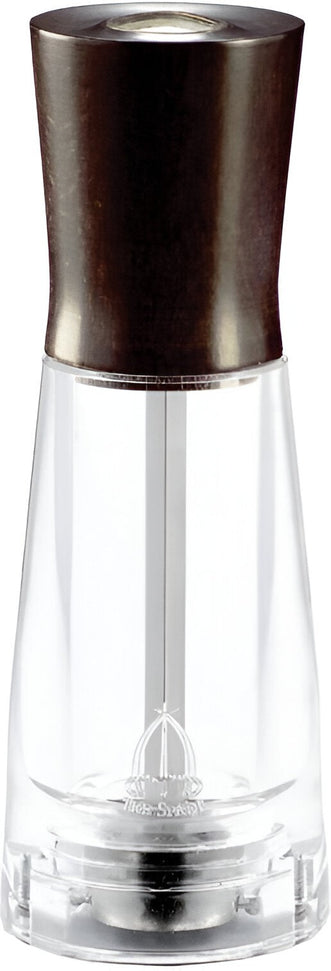 Tre Spade - 15 cm Dark Beech Wood & Acrylic Resin Base Pepper Mill, Pack of 2 - 43670