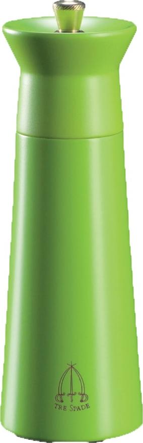 Tre Spade - 15 cm Green Beech Wood Salt Mill, Pack of 2 - 43707