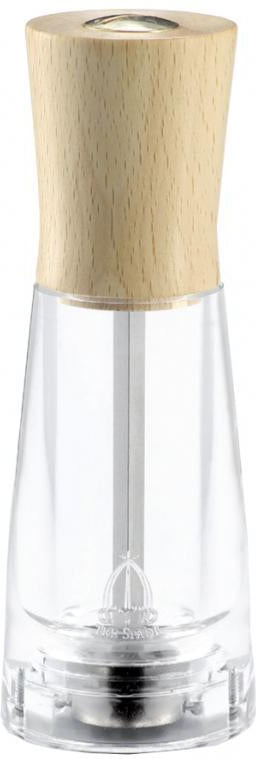 Tre Spade - 15 cm Light Beech Wood & Acrylic Resin Base Pepper Mill, Pack of 2 - 43669