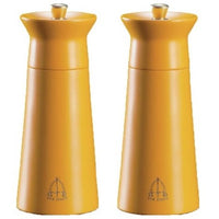 Tre Spade - 15 cm Orange Beech Wood Pepper Mill, Pack of 3 - 43689