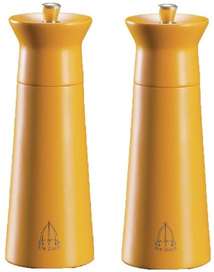 Tre Spade - 15 cm Orange Beech Wood Salt Mill, Pack of 3 - 43708