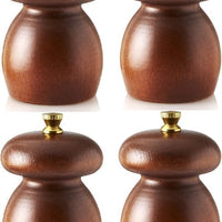 Tre Spade - 8 cm Seasoned Beech Wood Pepper Mill, Pack of 4 - 43668