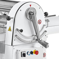 Trento - 11 Lb Stainless Steel Dough Sheeter Floor Model with 28″ Table - 49116