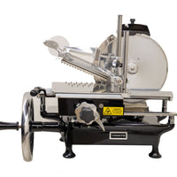 Trento - 12″ Black Blade Volano Manual Luxury Slicer With Daisy Flower Flywheel - 46089