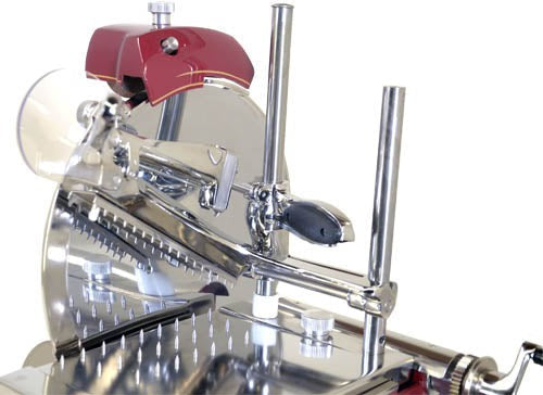 Trento - 12″ Red Blade Volano Manual Luxury Slicer With Daisy Flower Flywheel - 44375