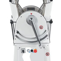 Trento - 17.6 Lb Stainless Steel Dough Sheeter Floor Model with 48″ Table - 49010