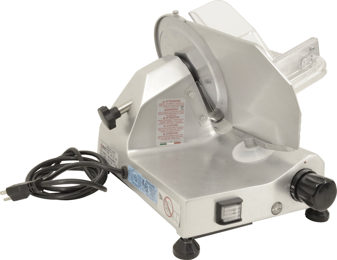 Trento - Elite 8” Belt Drive Meat Slicer 0.20 HP Motor with Removable Blade Sharpener - MS-IT-0195