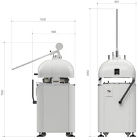 Trento - Vitella Single Phase Manual Bun / Dough Rounding Divider With 30 Division - 48583