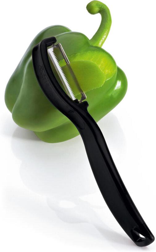 Triangle - Green Grip Serrated Blade Black Vertical Peeler - TR56-049-50