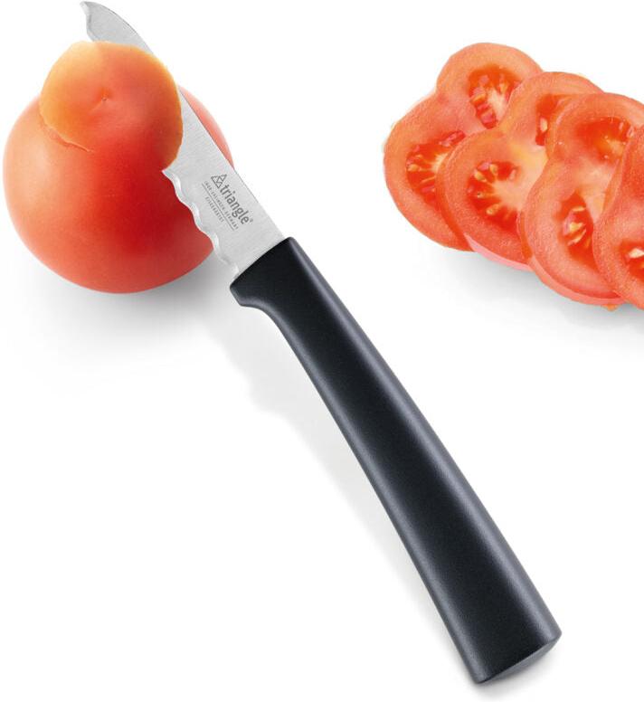 Triangle - Green Grip Wavy Edge 10 cm Tomato Knife - TR76-189-10