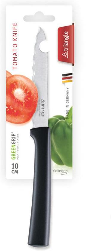 Triangle - Green Grip Wavy Edge 10 cm Tomato Knife - TR76-189-10