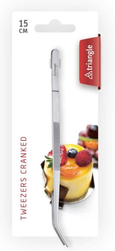 Triangle - Stainless Steel 15 cm Cranked Tweezers - TR50-488-15