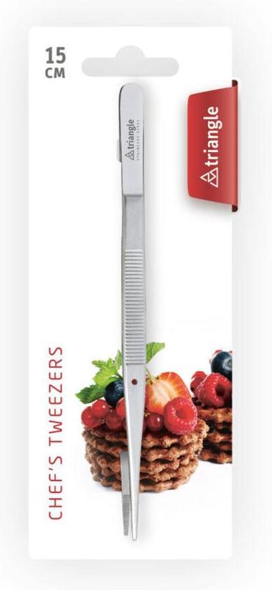Triangle - Stainless Steel 15 cm Straight Tweezers - TR50-487-15