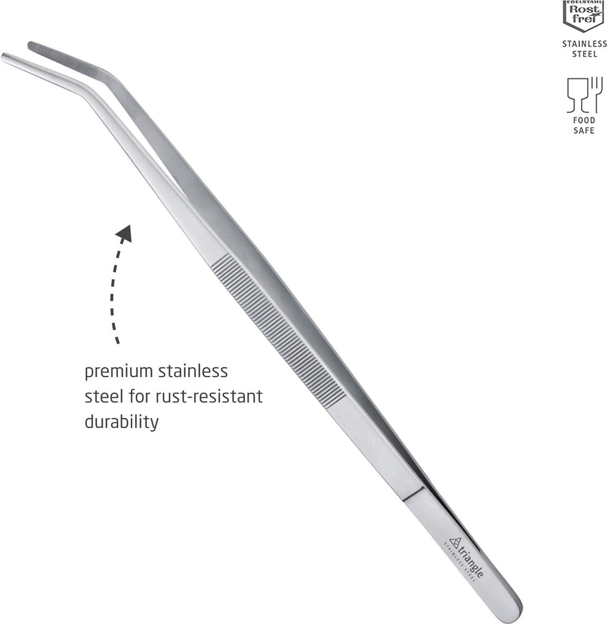 Triangle - Stainless Steel 35 cm BBQ Cranked Tweezers - TR50-488-35