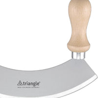 Triangle - Wood Handle Single Blade 7" Mincing Knife - TR43-221-18