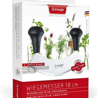 Triangle - Wood Handle Single Blade 7" Mincing Knife - TR43-221-18