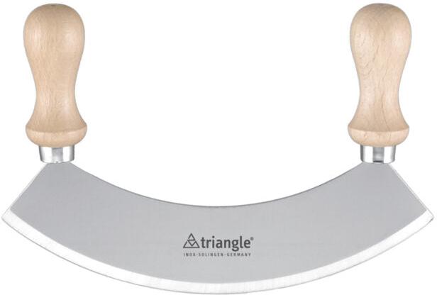 Triangle - Wood Handle Single Blade 7" Mincing Knife - TR43-221-18
